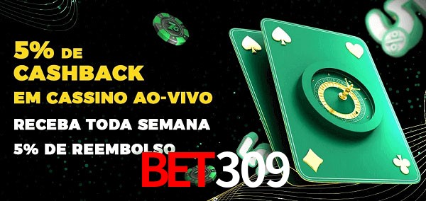 Promoções do cassino ao Vivo bet309